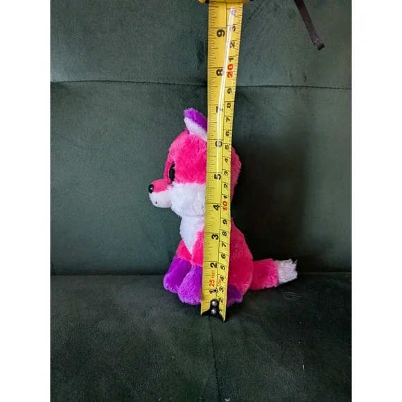 Ty Beanie Boos JOEY Pink Purple Fox Plush Glitter Eyes Claires Exclusive 6'' - Picture 7 of 7
